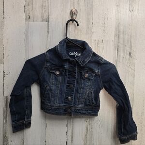 Cat & Jack Kids Blue Denim Jacket Size XS 4/5